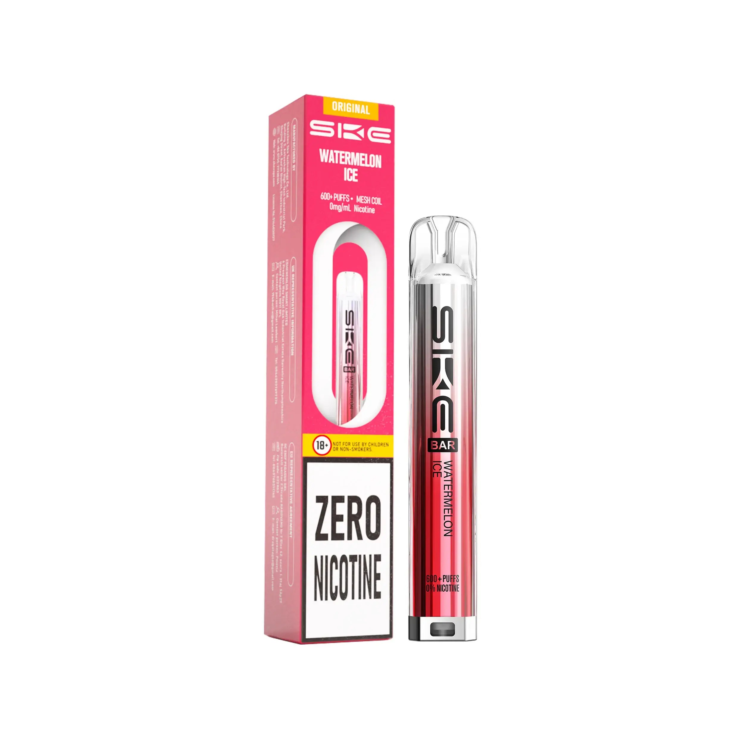 Watermelon Ice SKE Crystal Bar 600 Zero Nicotine Kit